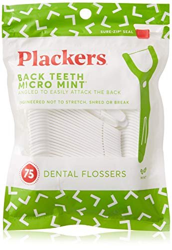 Plackers Back Teeth Micro Mint Dental Flossers Delicious Mint Flavor