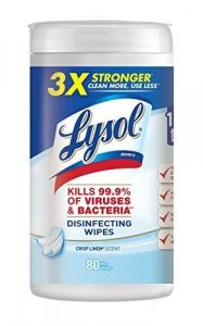 Lysol Disinfecting Wipes, Crisp Linen, 80Ct