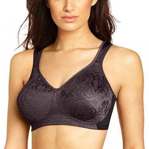 Playtex 18 Hour Silky Soft Smoothing Wireless Bra Private Jet Gray Size 36D