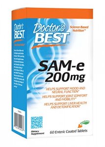 Doctor'S Best Sam-E 200 Mg Vegan Soy Free Mood And Joint Support 60 Enteric Coated Tablets