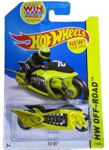 Case H 2014 i Hot Wheels FLY-BY motorcycle #119∞Yellow/Black;29∞Off-Road∞HW Moto 