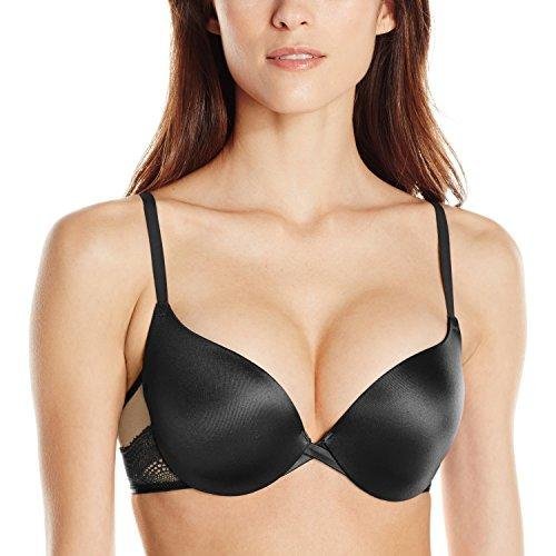 Maidenform Underwire Demi Bra, Best Push-Up Bra With Wonderbra Technology,  Smoothing Lace-Trim Bra With Push-Up Cups, Black W/Body Beige Lining, 38B -  Imported Products from USA - iBhejo