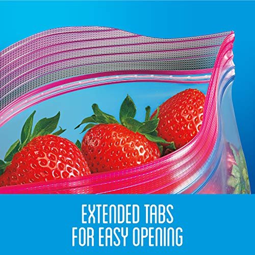  Ziploc Quart Food Storage Bags, New Stay Open Design