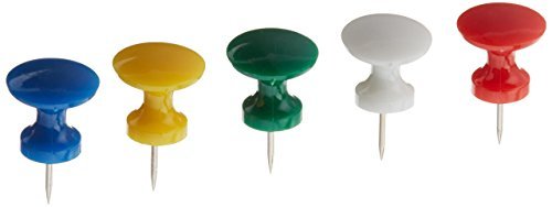 BAZIC Assorted Color Jumbo Push Pins (25/Pack) Bazic Products