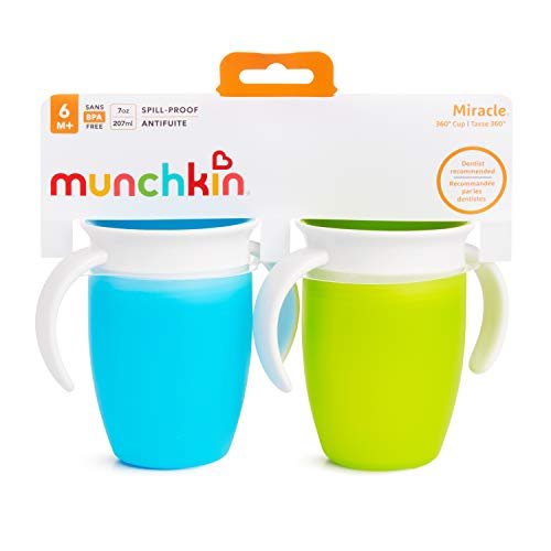 Munchkin Miracle 360 BPA Free Sippy Cup 10 Ounce, 3 Count Purple Green Blue