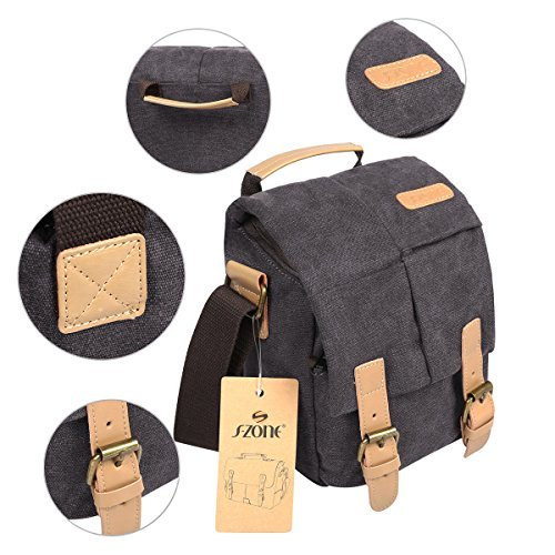 S Zone Waterproof Camera Bags For Dslr Canon Canvas Vintage