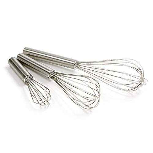 Stainless Steel 3-Piece Balloon Wire Whisk Set 8- 10 -12 inch