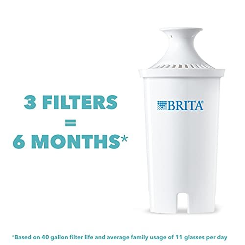 Brita Standard Water Filter Replacements for Pitchers and Dispensers, Lasts  2 Months, Reduces Chlorine Taste and Odor, 2 Count
