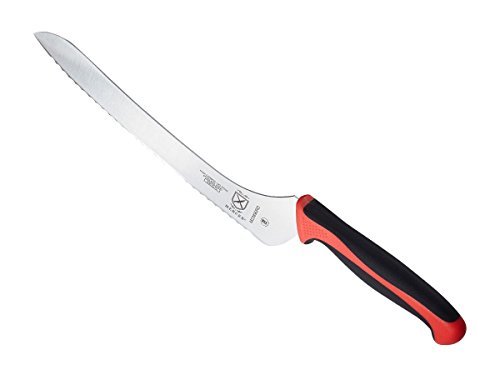 Mercer Culinary Millennia Offset Bread Knife, 9-Inch, Red