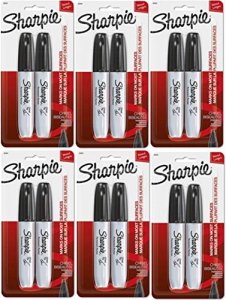Sharpie Retractable Permanent Markers, Ultra Fine Point, Black, 2 Count 