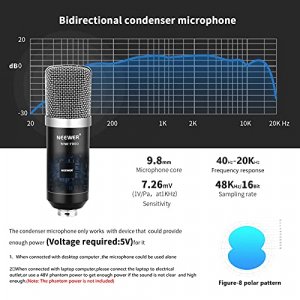 Neewer USB Microphone Kit for Windows and Mac, Includes Suspension Scissor Arm Stand, Shock Mount, Pop Filter, USB Cable and Table Mounting Clamp for