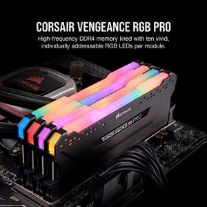 Corsair Vengeance Rgb Pro 16Gb (2X8Gb) Ddr4 3200Mhz C16 Led Desktop Memory - Black