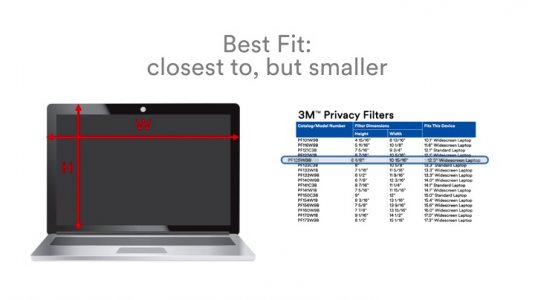 3M Anti-Glare Filter For Widescreen Laptop 12.5