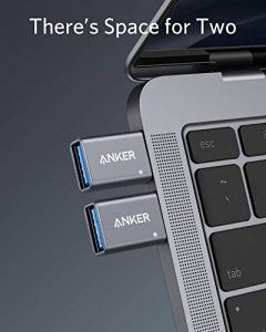USB C Adapter (2 Pack), Anker USB C to USB Adapter High-Speed Data Transfer, USB-C to USB 3.0 Female Adapter-Dell XPS and More Type C Devices