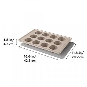 Basics Nonstick Muffin Baking Pan, 12 Cups - Set of 2