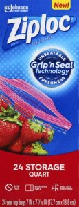 Ziploc Storage Bags Quart