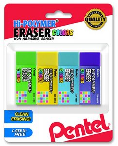 Pentel Hi-Polymer Block Eraser, Small, 3 Pack (ZEH05BP2F)