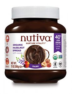 Nutiva Organic Vegan Hazelnut Spread, Dark, 13 Ounce | USDA Organic, Non-GMO, Fair Trade & Sustainably Sourced | Vegan & Gluten-Free | Plant-Based Su