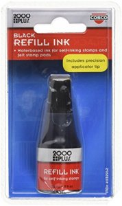 Stamp-Ever Pre-Inked Refill Ink, 7ml Bottle, Black (5027)