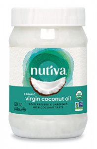 Nutiva Organic Cold-Pressed, Unrefined Virgin Coconut Oil From Fresh 15 Fl Oz