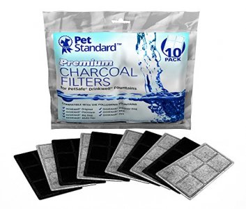 Petstandard Pet Standard Premium Charcoal Filters For Petsafe Drinkwell Fountains, Pack Of 10
