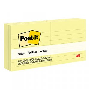  Post-it Notes, 3x5 in, 5 Pads, America's #1 Favorite