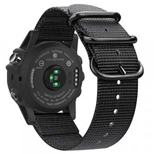 Fintie Band For Garmin Fenix 5X Plus/Fenix 3 Hr Watch Black