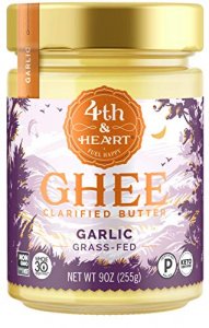 4Th & Heart California Garlic Grass-Fed Ghee Butter, 9 Ounce