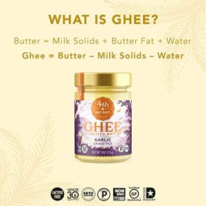 4Th & Heart California Garlic Grass-Fed Ghee Butter, 9 Ounce