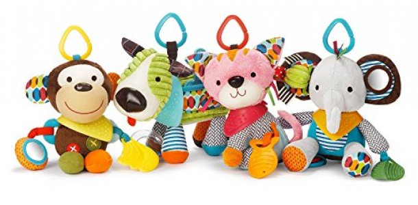 Skip Hop Bandana Buddies Baby Activity And Teething Toy With Multi-Sensory Rattle And Textures, Fox