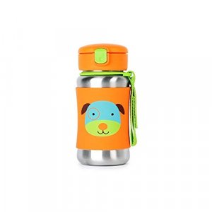 Dog Zoo Stainless Steel Little Kid Straw Bottle