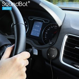Soundbot Sb360 Bluetooth 4.0 Car Kit Hands-Free Wireless Streaming Dongle - Black