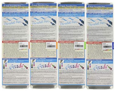 Pilot Parallel Calligraphy Pen Set 1.5 Mm 2.4 Mm 3.8 Mm And 6 Mm With Bonus Ink Cartridge (P9005Set)