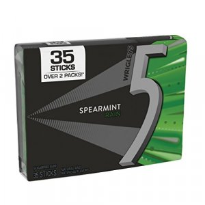 5 Gum Sugarfree Gum, Spearmint Rain, 35-stick pack (6 packs total) 35 Count