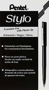 Pentel EnerGel Euro Ballpoint Pen, 0.5mm Needle Tip, Black Ink (BLN25-A)