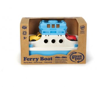 Green Toys Ferry Boat With Mini Cars Bathtub Toy, Blue/White