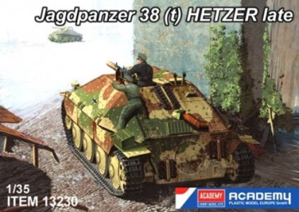 Academy Jagdpanzer 38(T) Hetzer Late Version Military Land Vehicle Model Building Kit