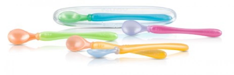 NeigeTec toddler utensils with travel case, baby spoon and fork set for  self-feeding learning bendable