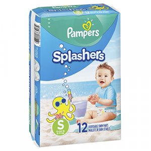 Pampers Splashers Swim Diapers Disposable Swim Pants, Small (13-24 Lb), 12 Count