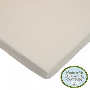 American Baby Company 100Percent Organic Cotton Interlock Fitted Pack N Play Sheet - Natural