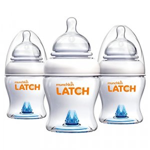 Munchkin Latch Anti-Colic Baby Bottle With Ultra Flexible Breast-Like Nipple, Bpa Free, 4 Ounce, 3 Pack