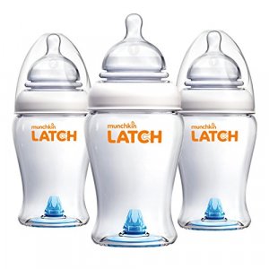Munchkin Latch Bpa-Free Baby Bottle, 8 Ounce, 3 Pack