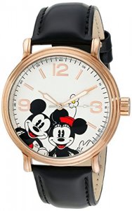 Disney Men'S W001855 Mickey Mouse Analog Display Analog Quartz Black Watch