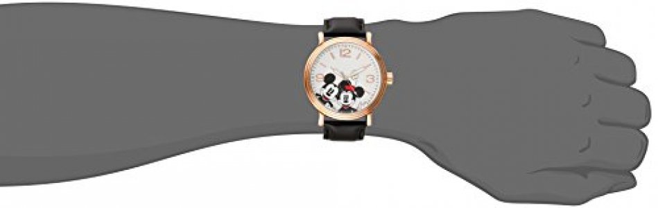 Disney Men'S W001855 Mickey Mouse Analog Display Analog Quartz Black Watch