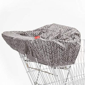 Skip Hop Shopping Cart And Baby High Chair Cover, Take Cover, Grey Feather