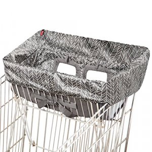 Skip Hop Shopping Cart And Baby High Chair Cover, Take Cover, Grey Feather