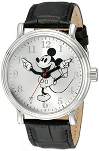Disney Men'S W001862 Mickey Mouse Analog Display Analog Quartz Black Watch