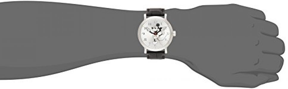 Disney Men'S W001862 Mickey Mouse Analog Display Analog Quartz Black Watch
