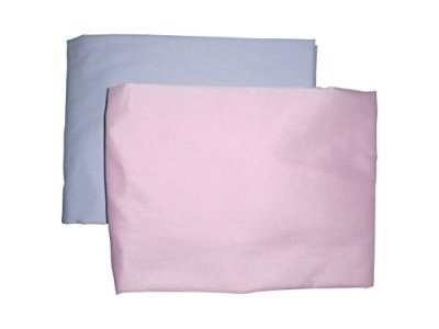 Baby Doll Bedding Solid Two-Tone Crib Sheet Set, Pink/Lavender