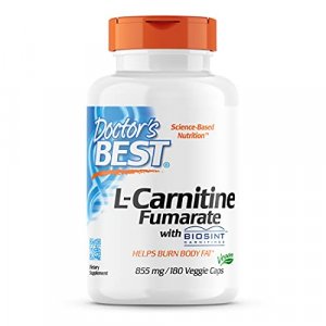 Doctor'S Best L-Carnitine Fumarate Featuring Sigma Tau Carnitine (855 Mg) Veg Capsules 180-Count